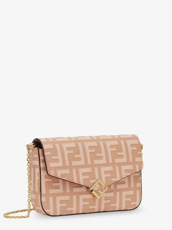 Fendi Wallet On Chain FF Diamonds Leather Shoulder Bag