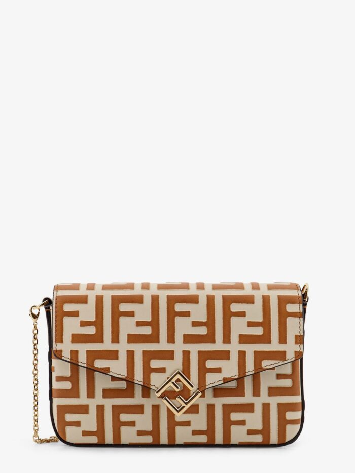 Fendi Wallet On Chain FF Diamonds Leather Shoulder Bag