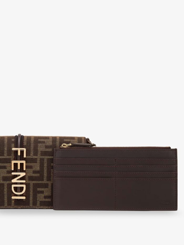 Fendi Wallet On Chain FF Jacquard Fabric Wallet/bag
