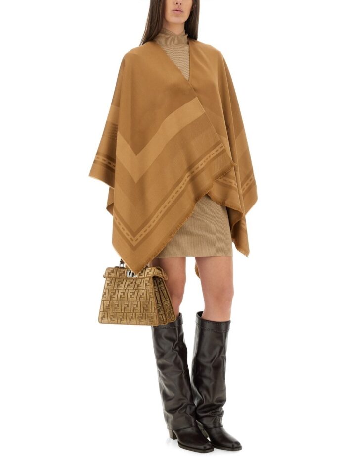 Fendi WOOL AND CASHMERE PONCHO