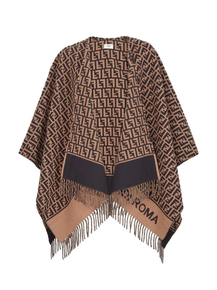 Fendi WOOL AND CASHMERE PONCHO
