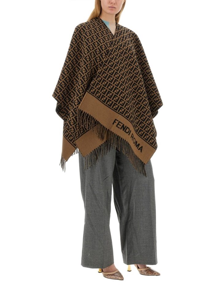 Fendi WOOL AND CASHMERE PONCHO
