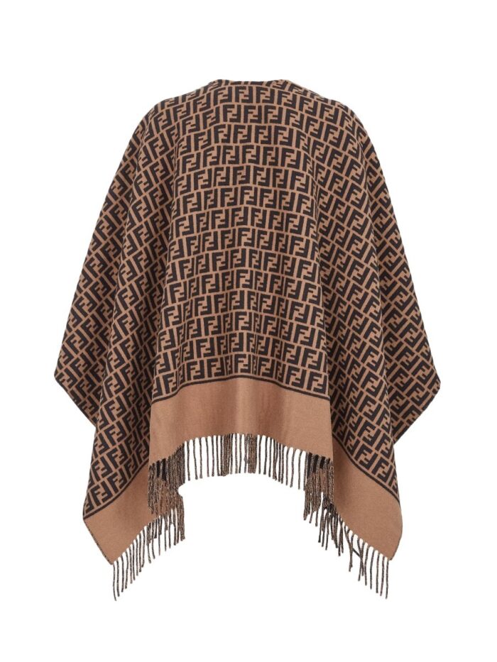 Fendi WOOL AND CASHMERE PONCHO
