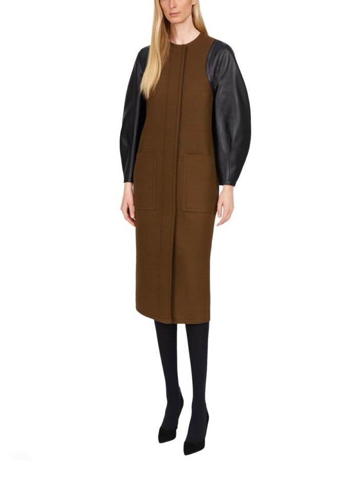 Fendi WOOL AND LEATHER COAT