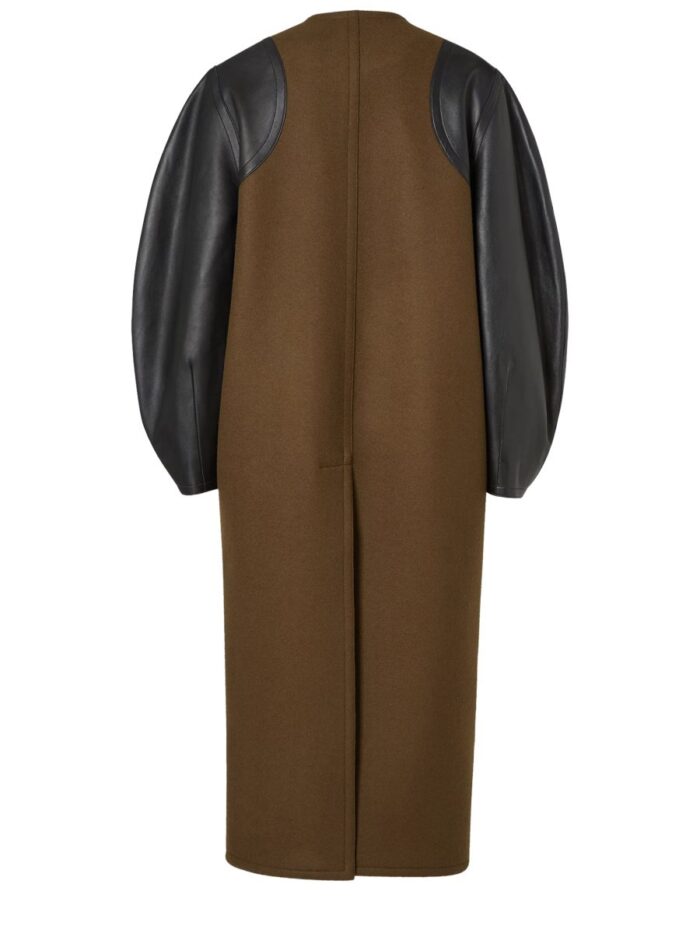 Fendi WOOL AND LEATHER COAT