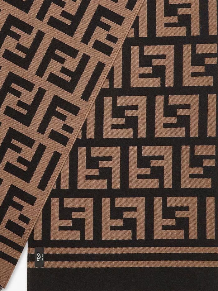 Fendi Wool And Silk FF Scarf