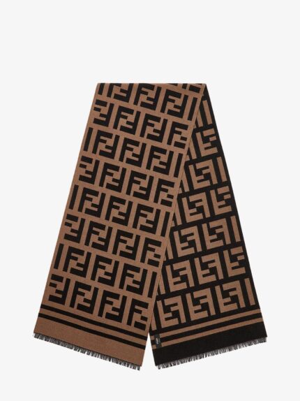 Fendi Wool And Silk FF Scarf
