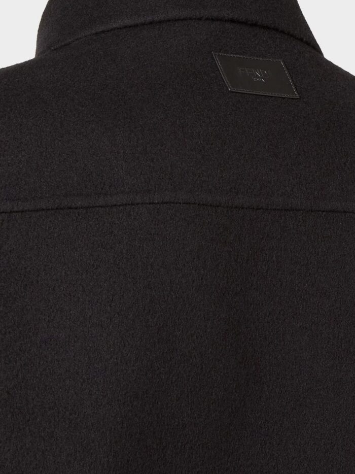 Fendi Wool Coat With FF Embossed Detail