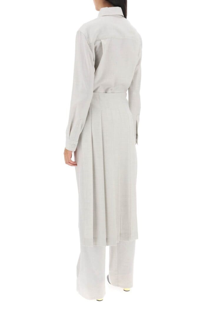 FENDI Wool Jumpsuit With Pleated Panels