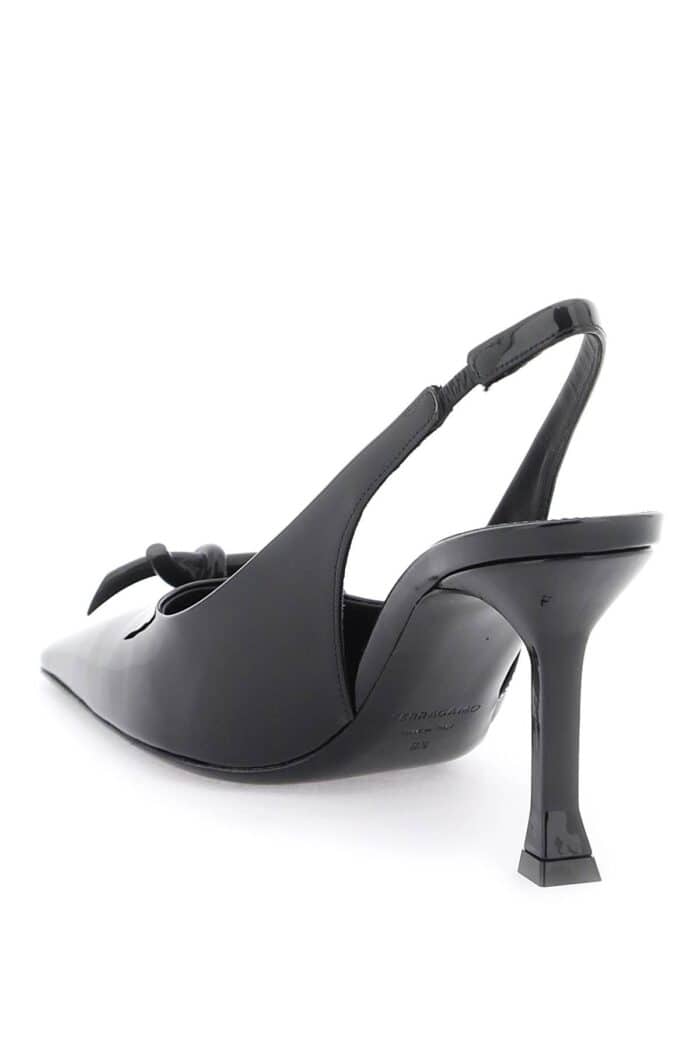 FERRAGAMO Asymmetric Slingback Pumps With Bow