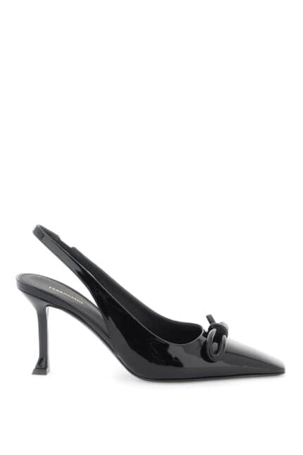 FERRAGAMO Asymmetric Slingback Pumps With Bow