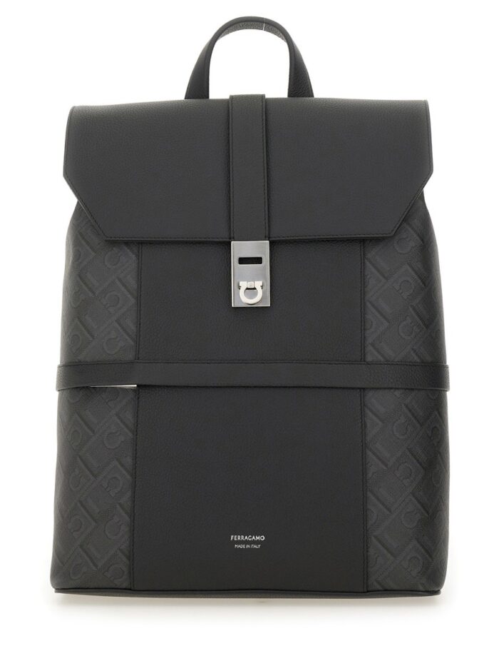Ferragamo BACKPACK WITH BUCKLE "HOOKS"