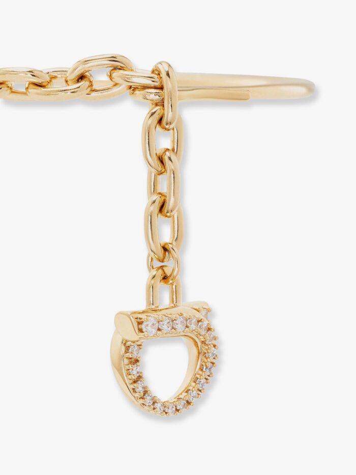 Ferragamo Brass Bracelet With Gancini Detail