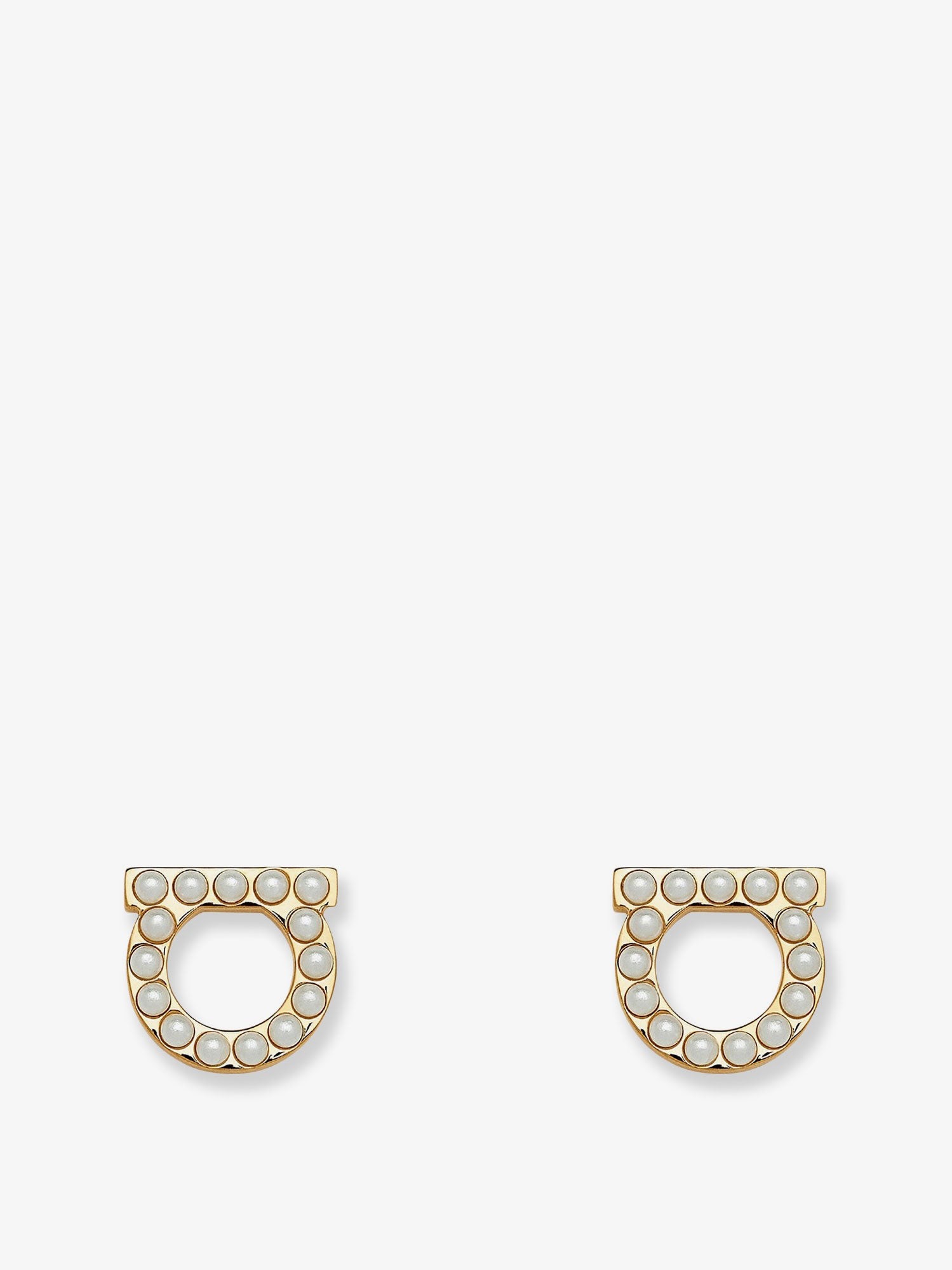 Ferragamo Brass Earrings With Gold Finishes
