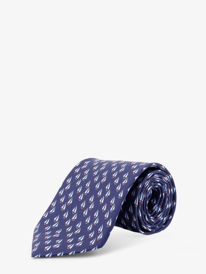 ferragamo catamarano silk tie with nautica print Ferragamo Catamarano Silk Tie With Nautica Print