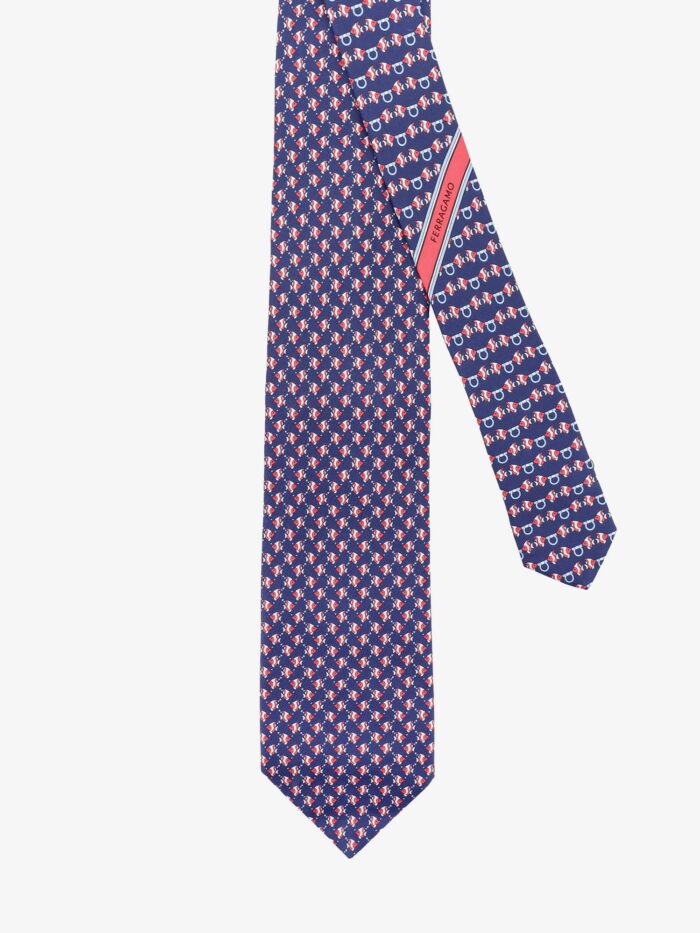 Ferragamo Cyrus Silk Tie With Shark Print