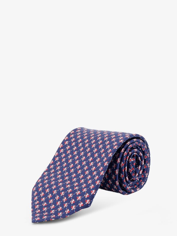 ferragamo cyrus silk tie with shark print Ferragamo Cyrus Silk Tie With Shark Print