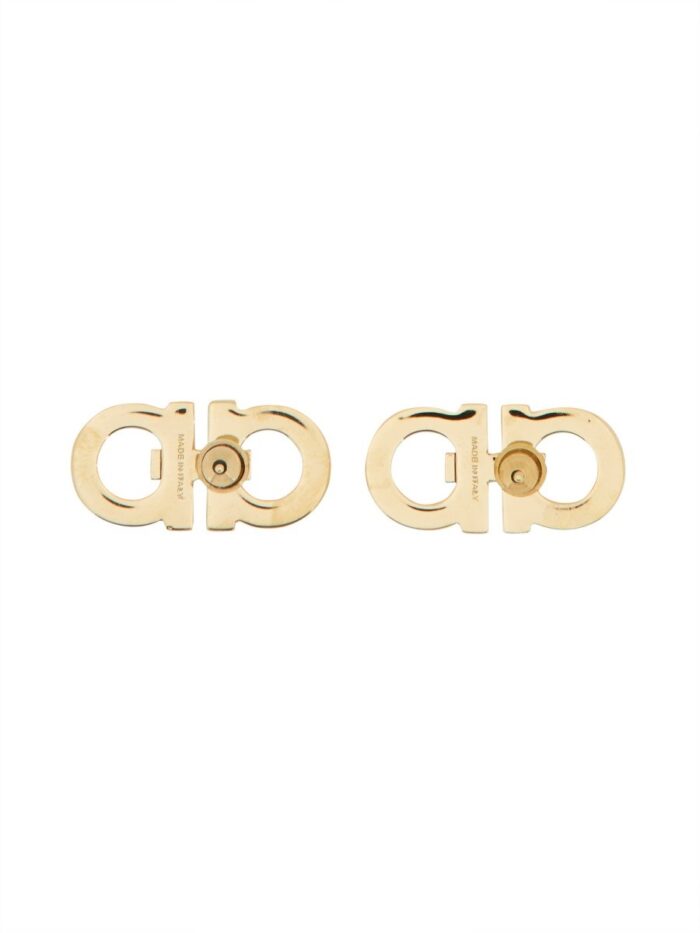 Ferragamo DOUBLE "HOOKS" EARRINGS WITH CRYSTALS