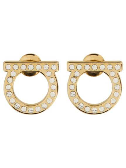 Ferragamo GANCINI CRYSTALS EARRINGS
