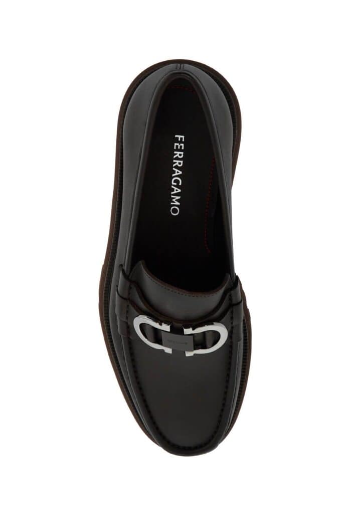 FERRAGAMO Gancini Loafers With Chunky Sole