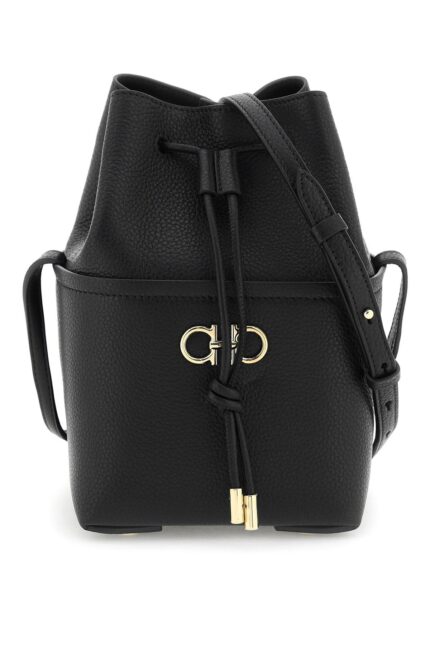 FERRAGAMO Gancini Mini Crossbody Bucket Bag