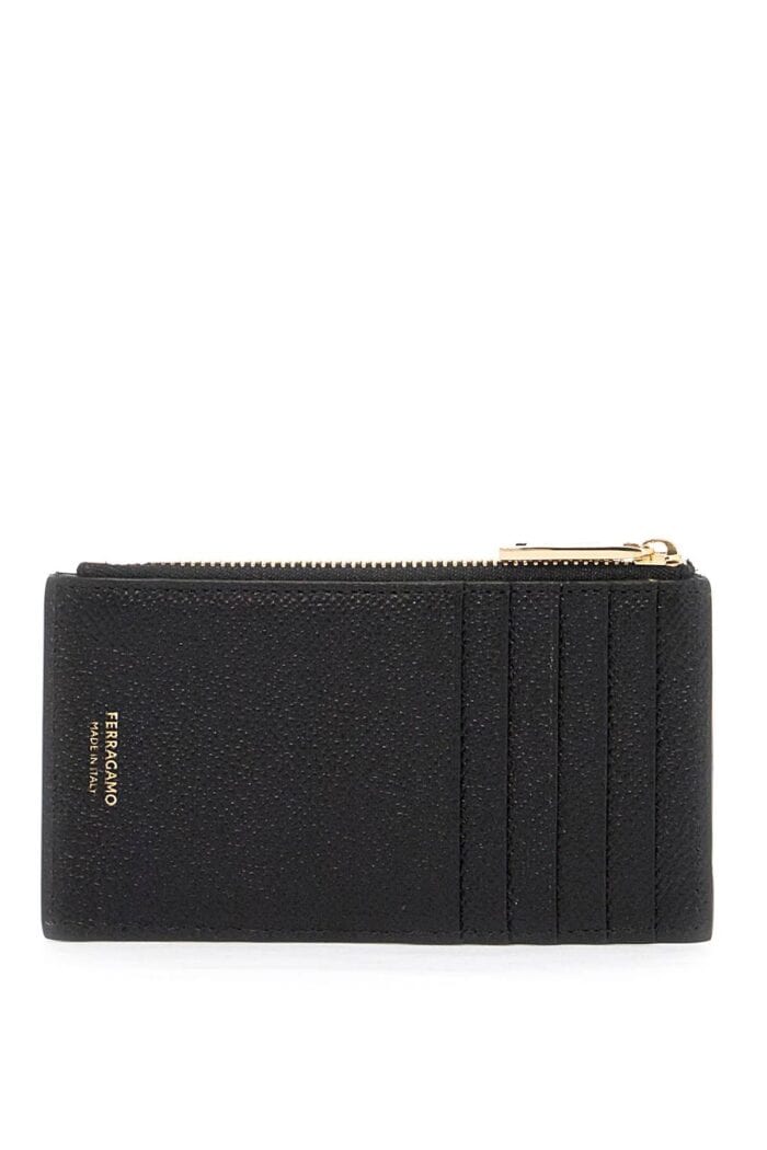 FERRAGAMO Hammered Leather Card Holder