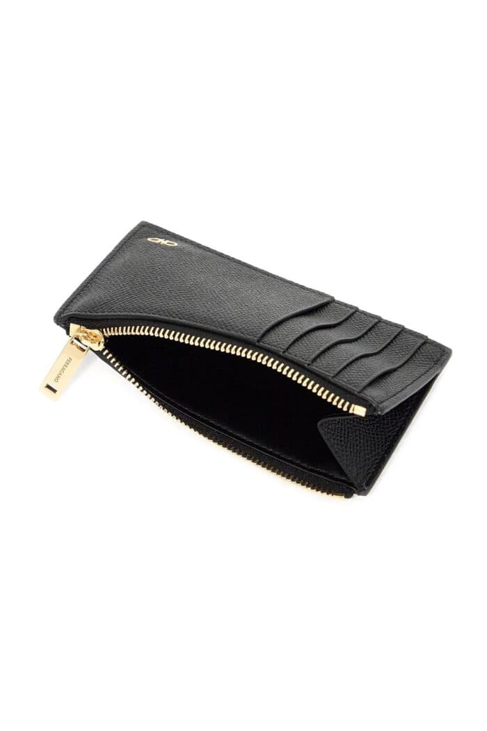 FERRAGAMO Hammered Leather Card Holder