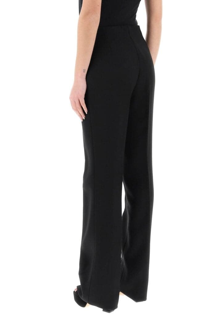 FERRAGAMO High-waisted Straight Crepe Trousers