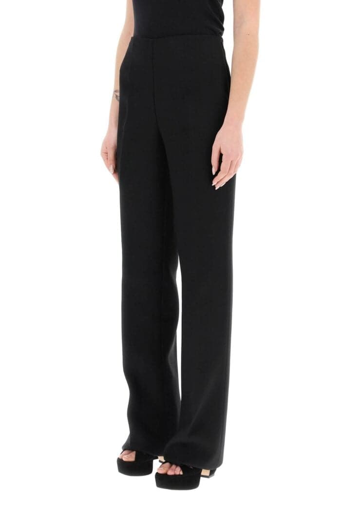 FERRAGAMO High-waisted Straight Crepe Trousers