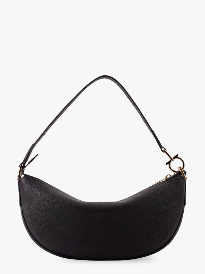 Ferragamo Hobo Bag S Hammered Leather Shoulder Bag
