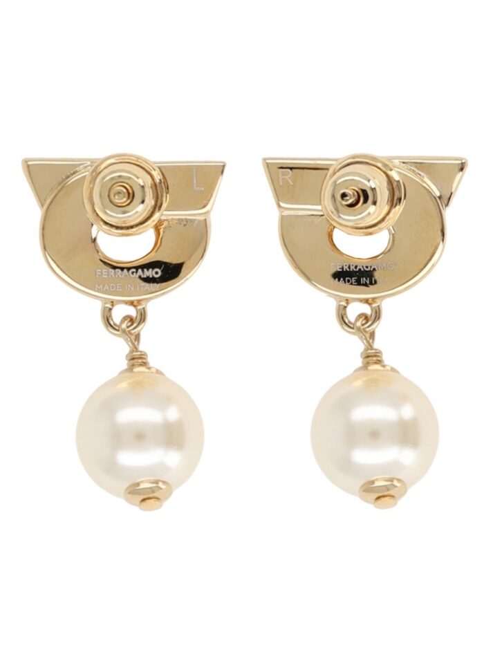 Ferragamo "HOOK" EARRINGS WITH PEARLS