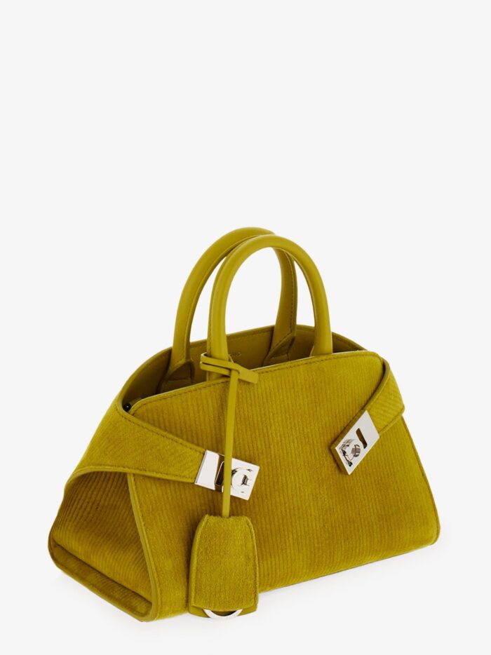 Ferragamo Hug Mini Ribbed Suede Shoulder Bag