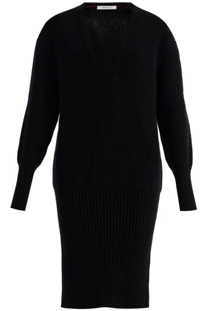 FERRAGAMO Knit Midi Dress In Seven