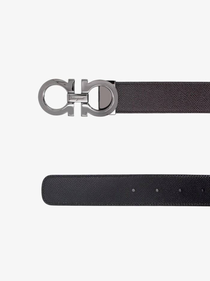 Ferragamo Leather Belt With Gancini Buckle