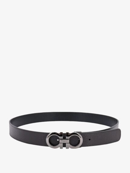 Ferragamo Leather Belt With Gancini Buckle