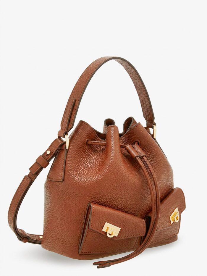 Ferragamo Leather Bucket Bag