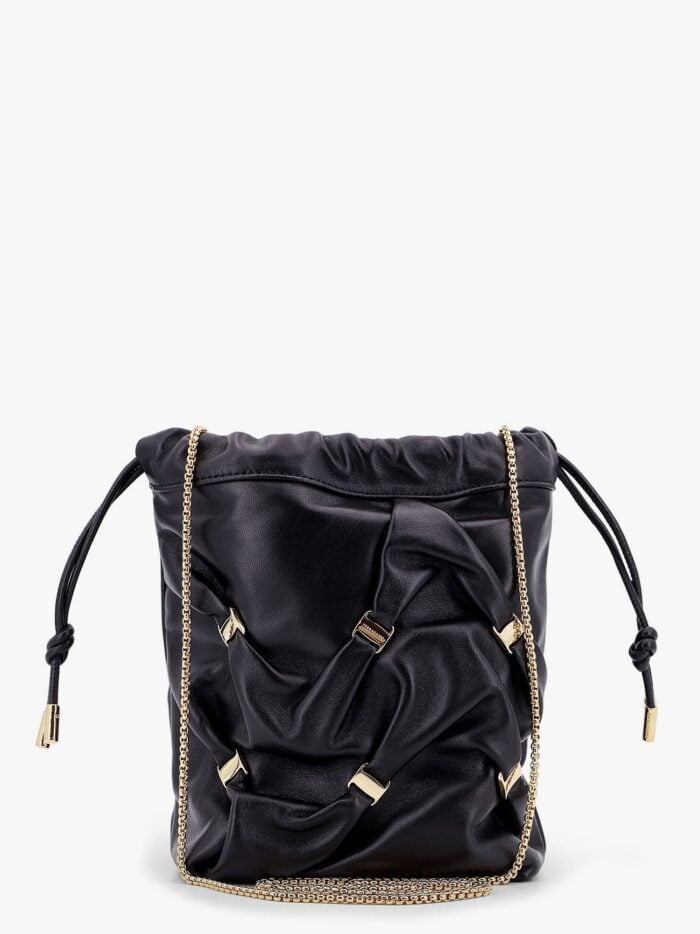 Ferragamo Leather Bucket Bag With Metal Details