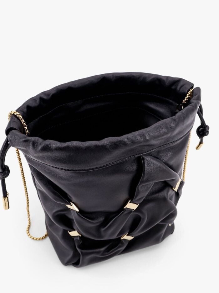 Ferragamo Leather Bucket Bag With Metal Details