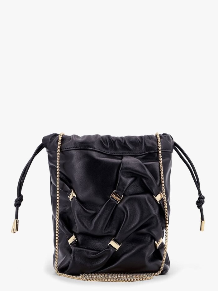 Ferragamo Leather Bucket Bag With Metal Details