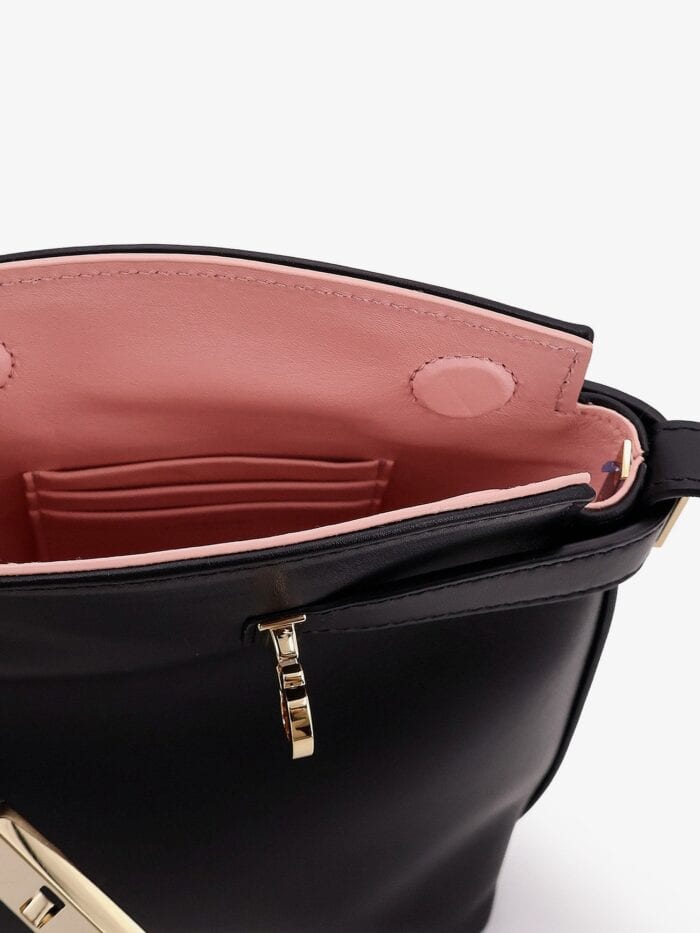 Ferragamo Leather Crossbody Bag With Gancini Detail