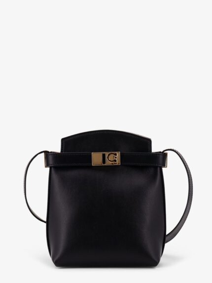 Ferragamo Leather Crossbody Bag With Gancini Detail