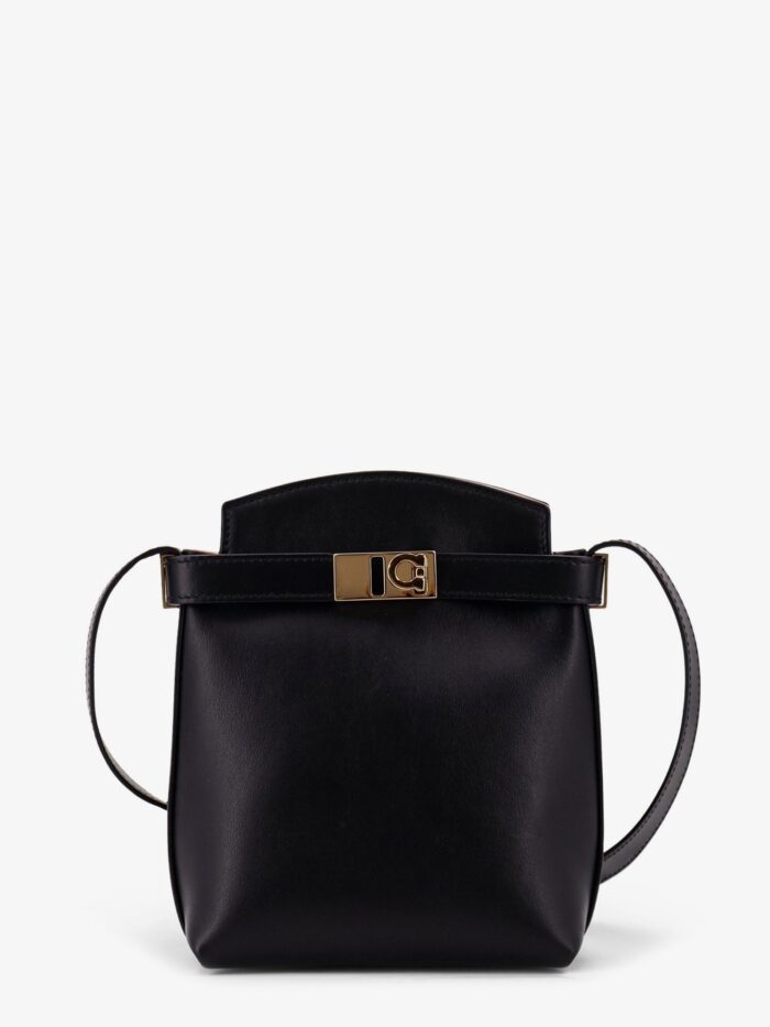 Ferragamo Leather Crossbody Bag With Gancini Detail
