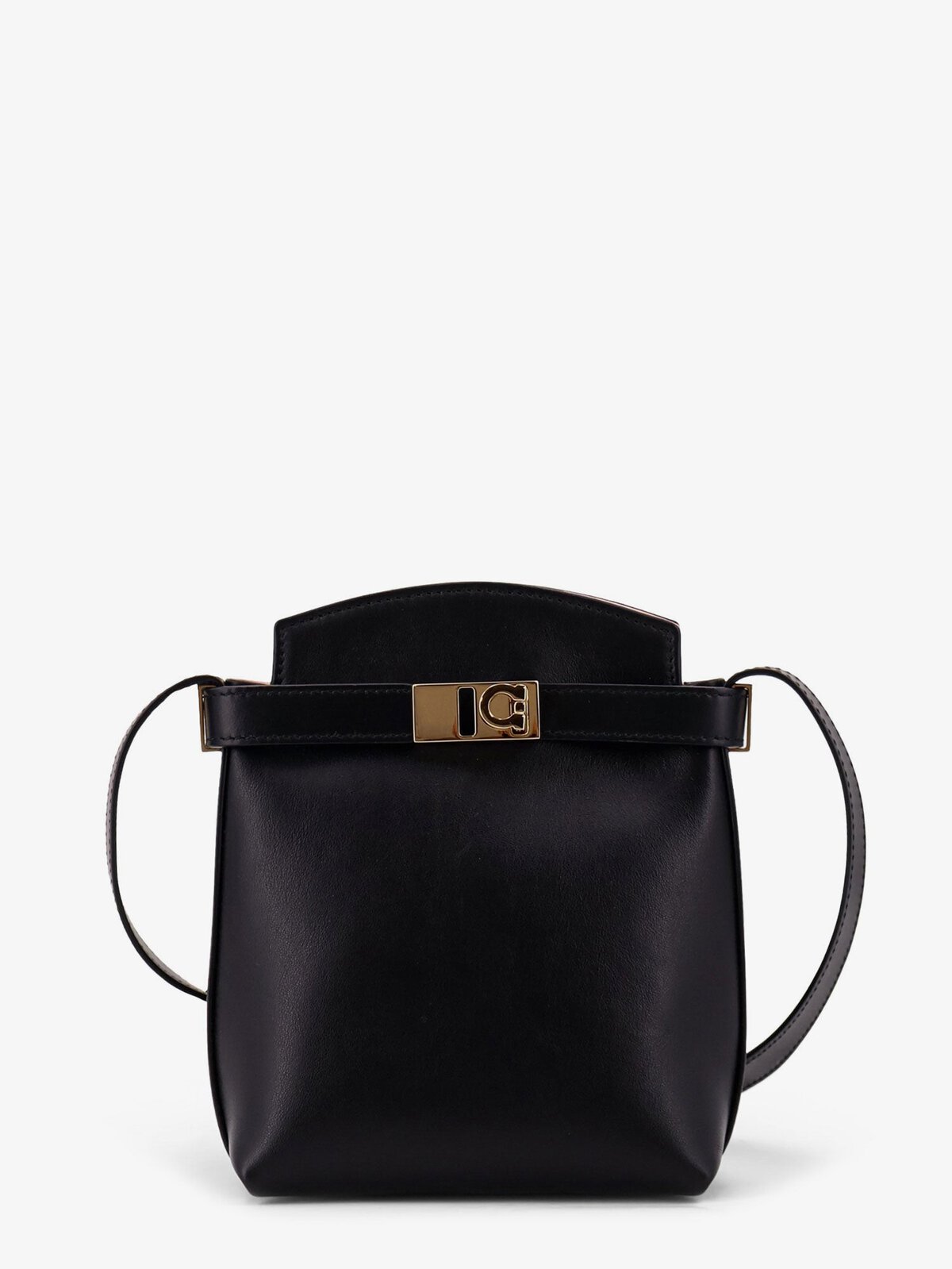 Ferragamo Leather Crossbody Bag With Gancini Detail