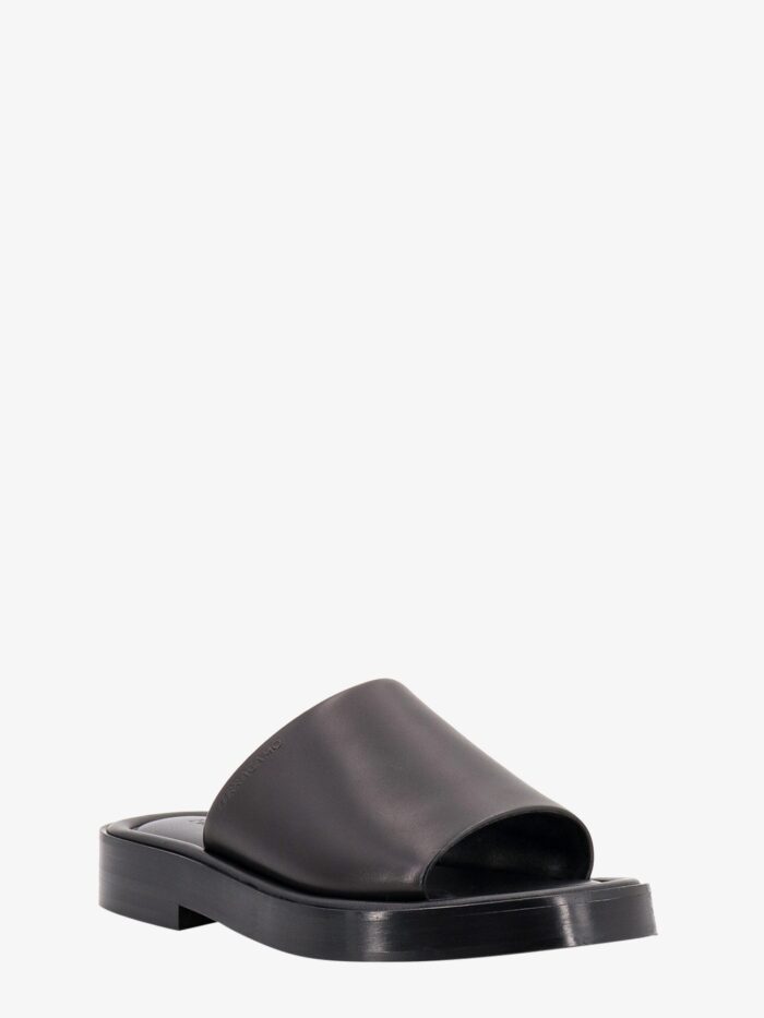 Ferragamo Leather Sandals With Embossed  Logo On The Side