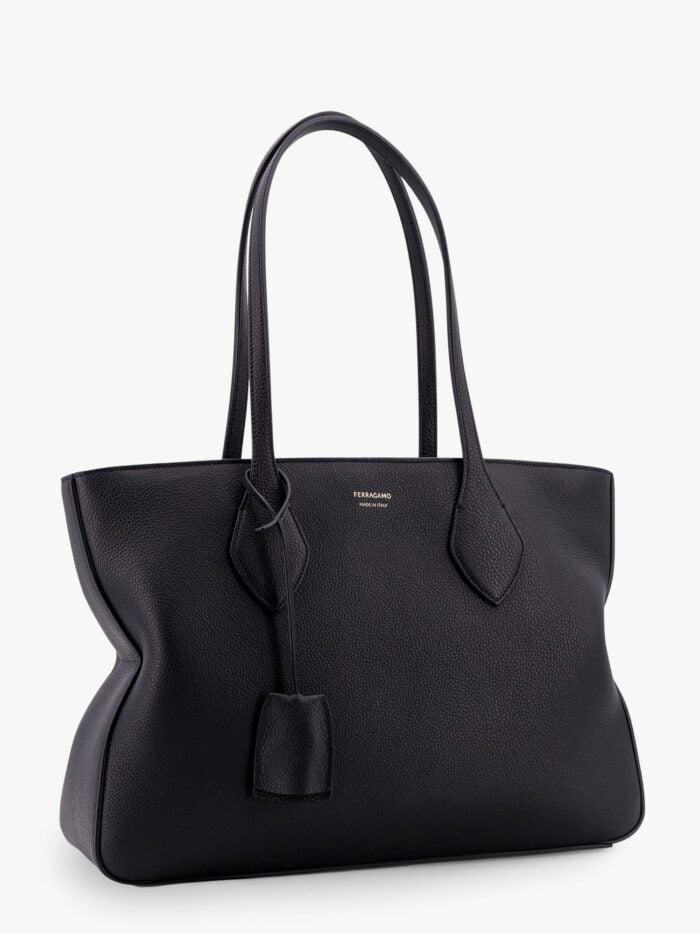 Ferragamo Leather Shoulder Bag With Logo On The Front