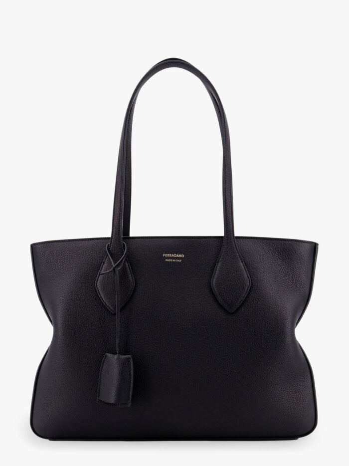 Ferragamo Leather Shoulder Bag With Logo On The Front