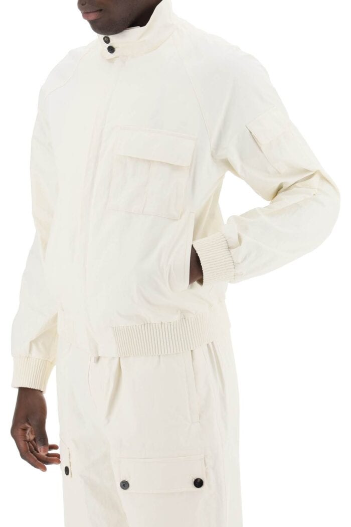 FERRAGAMO Linen Coated Blouson