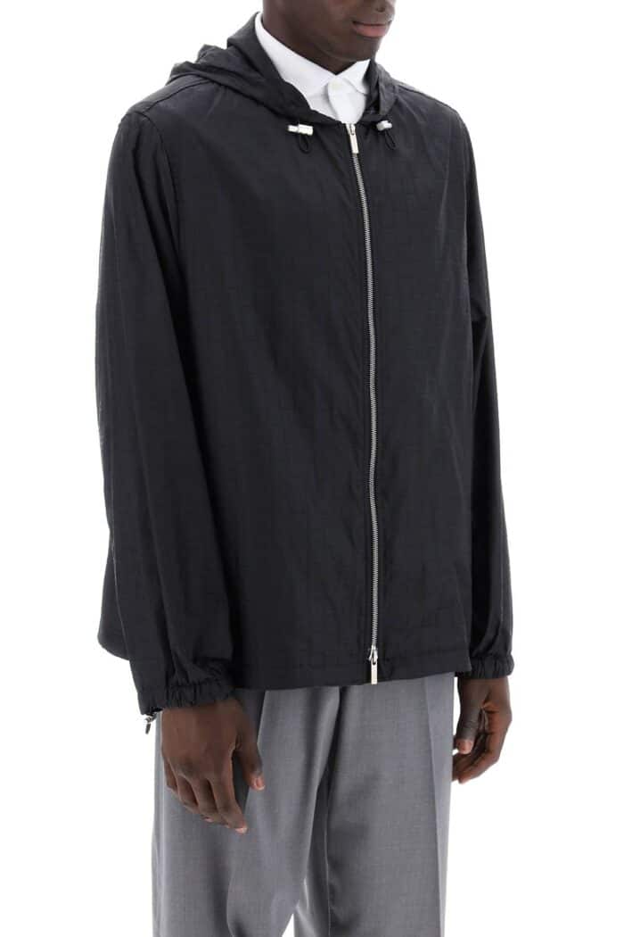 FERRAGAMO Logo Nylon Windbreaker Jacket