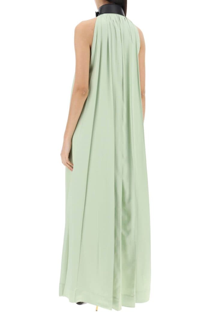 FERRAGAMO Maxi Dress With Leather Buckle Detail