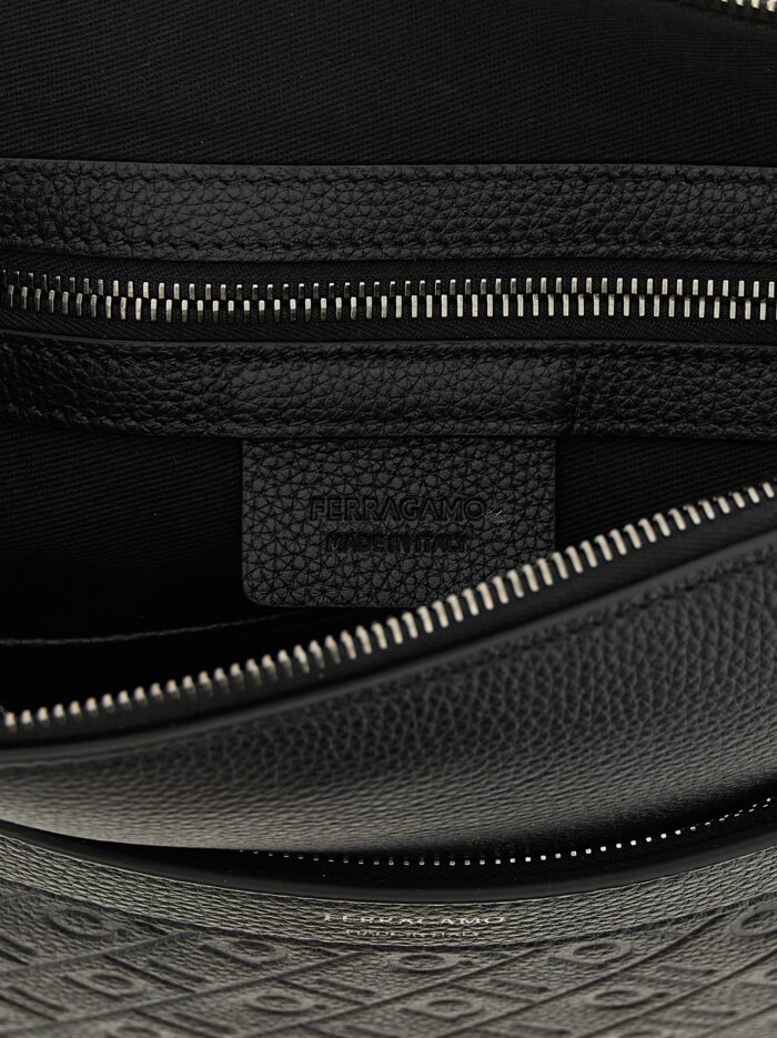'Ferragamo Monogram' Messenger Crossbody Bag